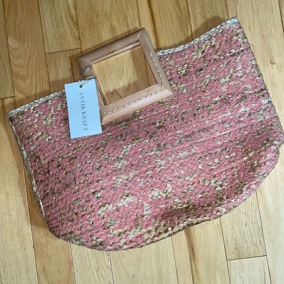 Antik Kraft Printed Straw Tote Bag! - Picture 2 of 12